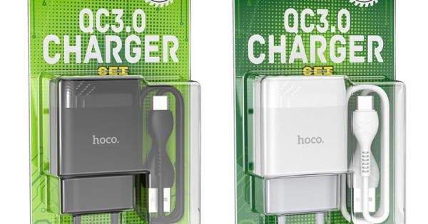 Hoco C72Q Glorious QC3.0 EU plug set with cable - Type-C - C72Q